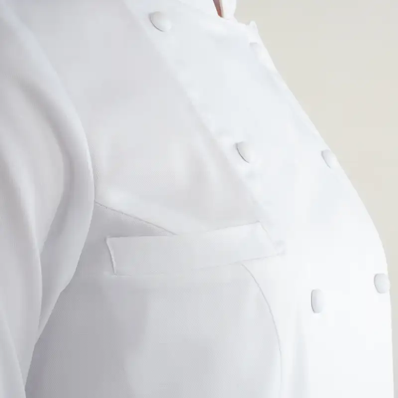 CHAQUETA COCINA MUJER CUELLO MAO