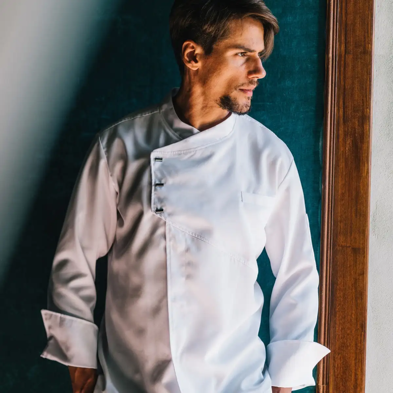 CHAQUETA COCINA CON CORCHETES