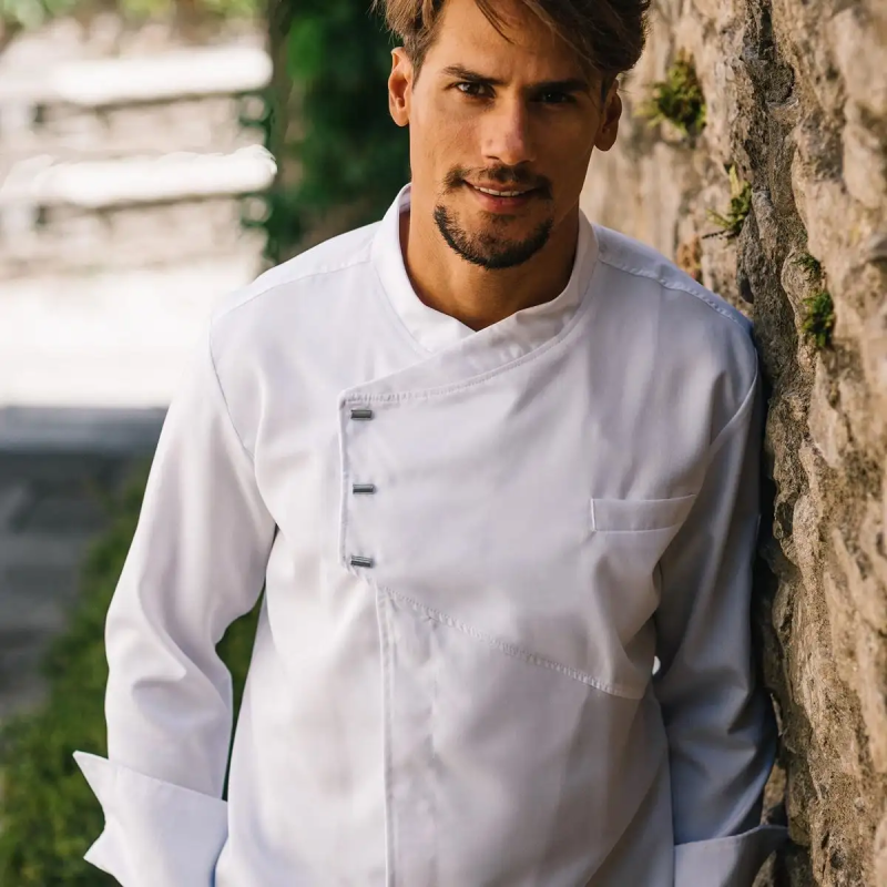 CHAQUETA COCINA CON CORCHETES