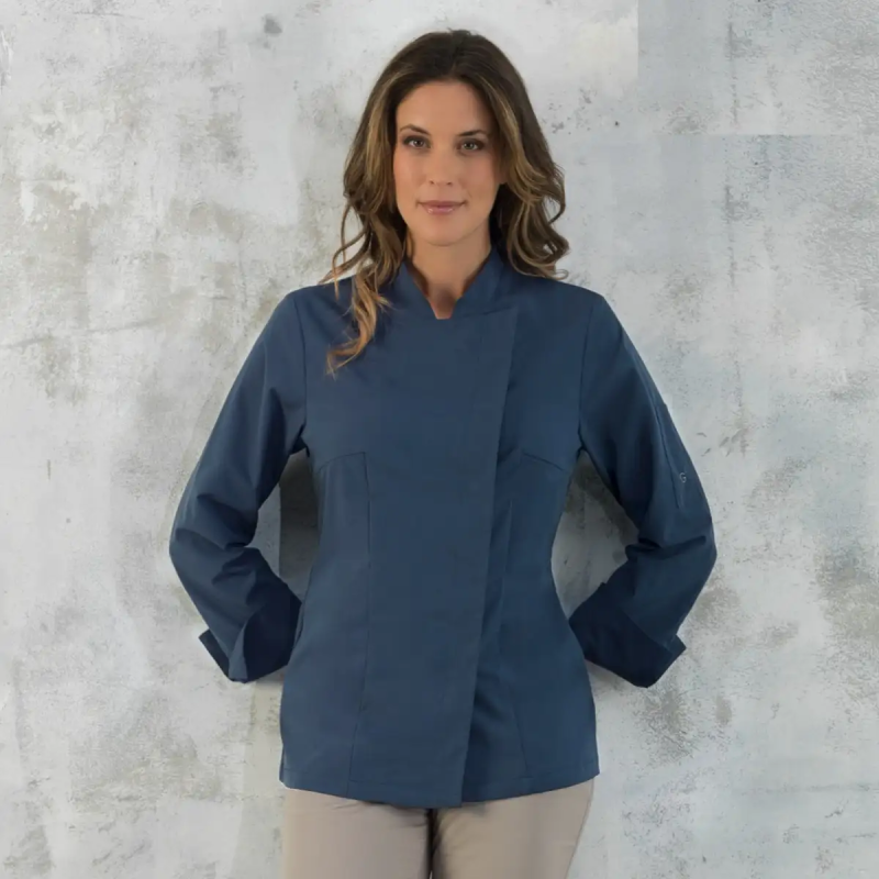 CHAQUETA COCINA MUJER MICROFIBRA