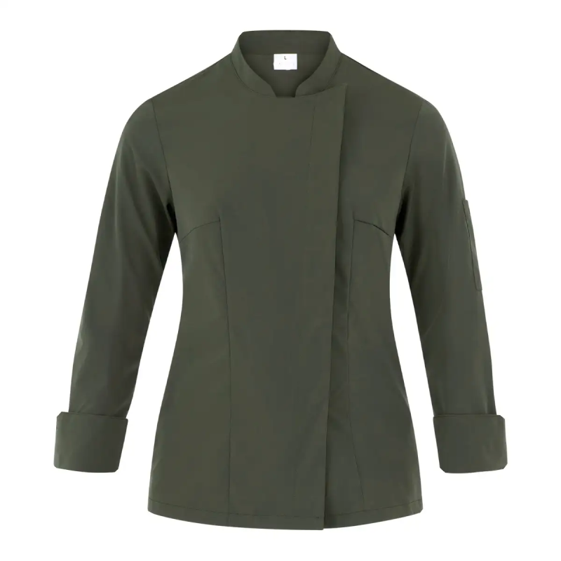 CHAQUETA COCINA MUJER MICROFIBRA