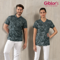 ⭐ CHAQUETA COCINA CAMUFLAJE MUJER TRANSPIRABLE | Azules de Vergara