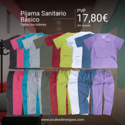 ⭐ PACK PIJAMA SANITARIO COLORES | Azules de Vergara