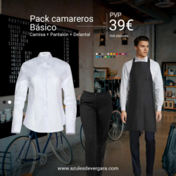 ⭐ PACK CAMARERO BÁSICO CHICA | Azules de Vergara