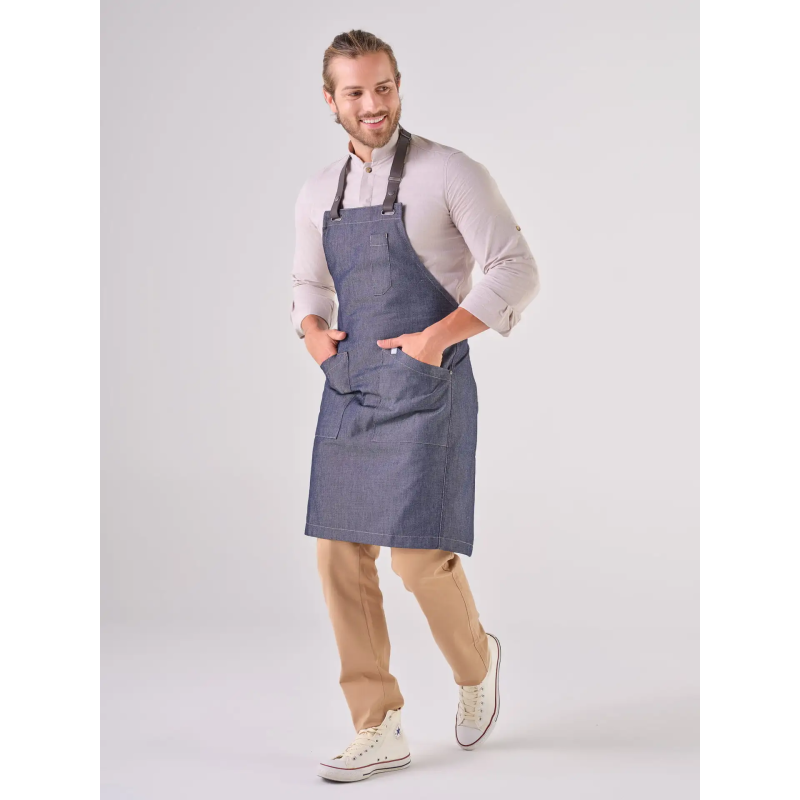 DELANTAL DE PETO STRETCH CAMAREROS