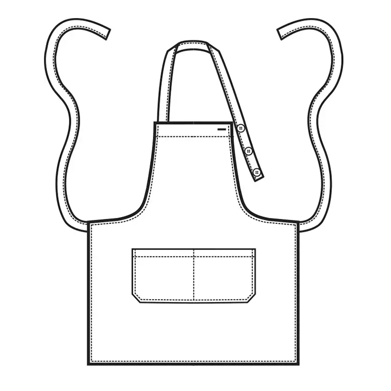 DELANTAL DE PETO RESISTENTE PARA HOSTELERÍA