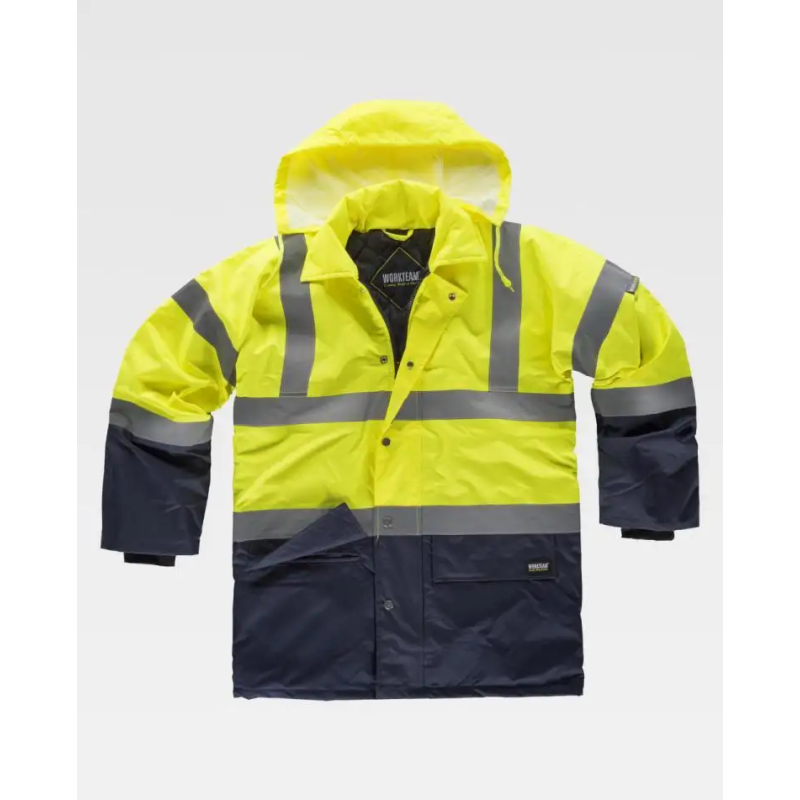 PARKA BICOLOR ALTA VISIBILIDAD IMPERMEABLE