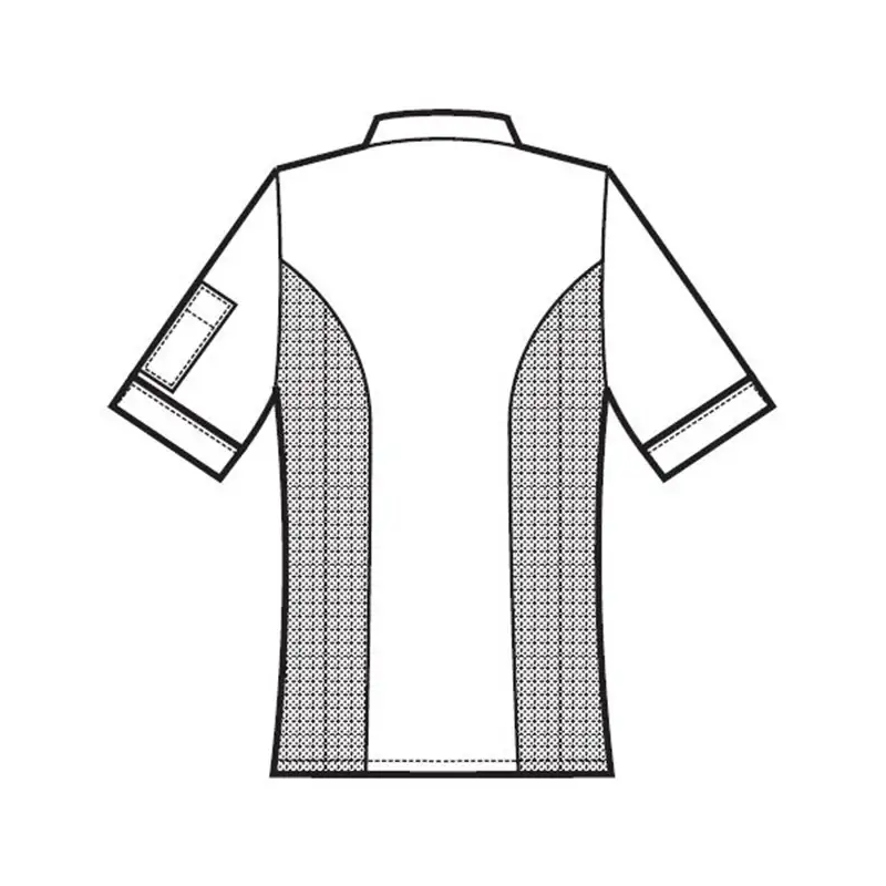 CHAQUETA COCINA MANGA CORTA ALGODÓN LINO