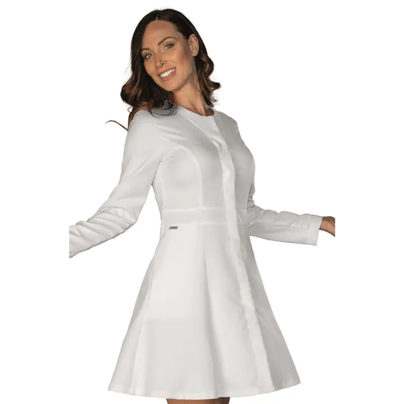 VESTIDO M/L ENTALLADO CIERRE CORCHETES PARA ESTÉTICAS