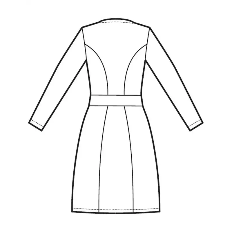 VESTIDO M/L ENTALLADO CIERRE CORCHETES PARA ESTÉTICAS