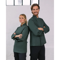 ⭐ CHAQUETA COCINA CORCHETES OCULTOS UNISEX | Azules de Vergara