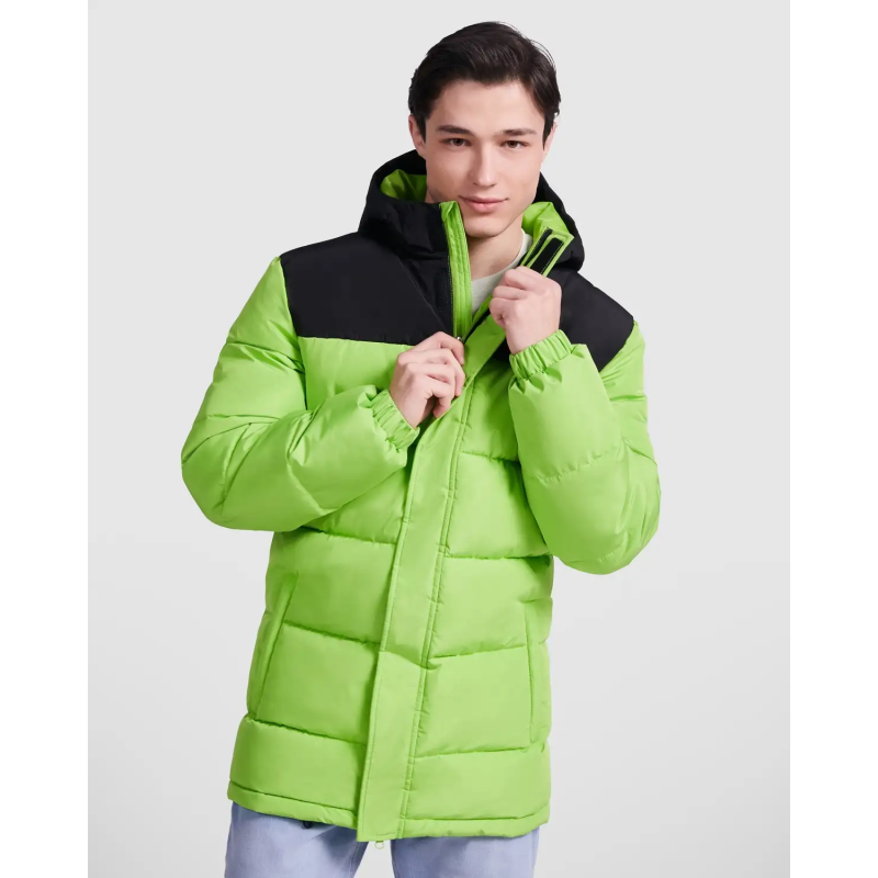 CHAQUETA ACOLCHADA COMBINADA CON CAPUCHA