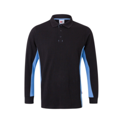 ⭐ POLO MANGA LARGA BICOLOR INDUSTRIA | Azules de Vergara