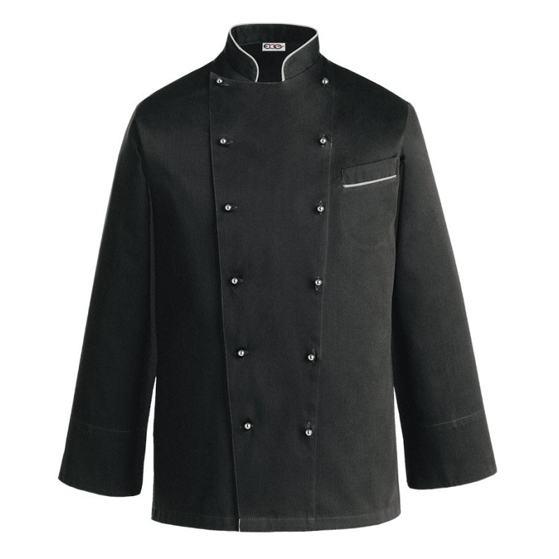 CHAQUETA COCINA RIBETE GRIS