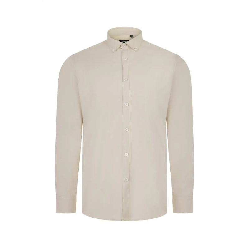 CAMISA OXFORD MANGA LARGA STRETCH