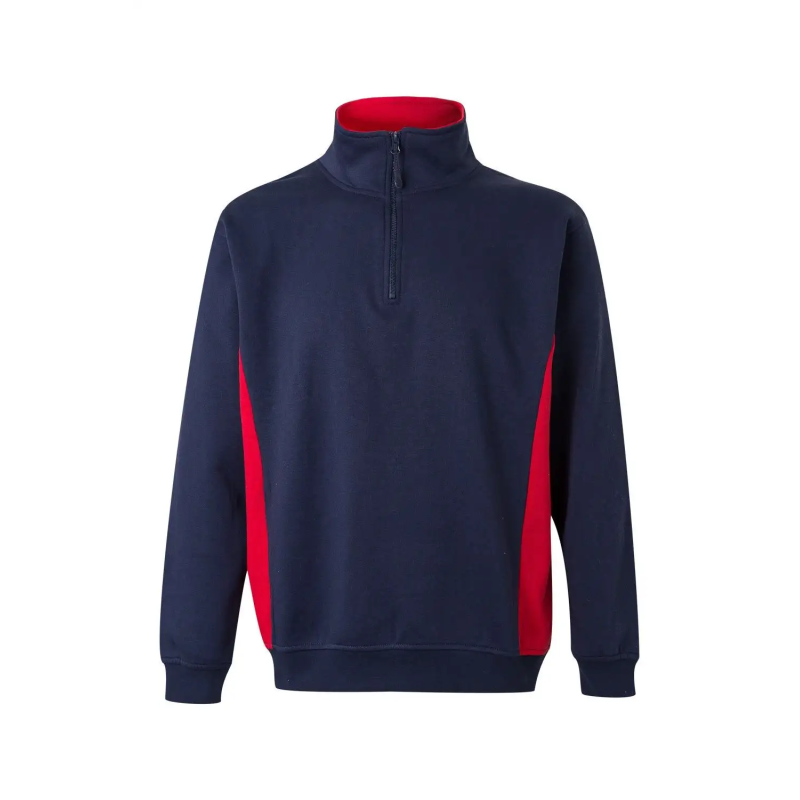 SUDADERA BICOLOR MEDIA CREMALLERA INDUSTRIA