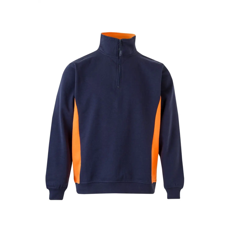 SUDADERA BICOLOR MEDIA CREMALLERA INDUSTRIA