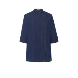 ⭐ CHAQUETA COCINA MUJER COOLMAX MANGA FRANCESA | Azules de Vergara