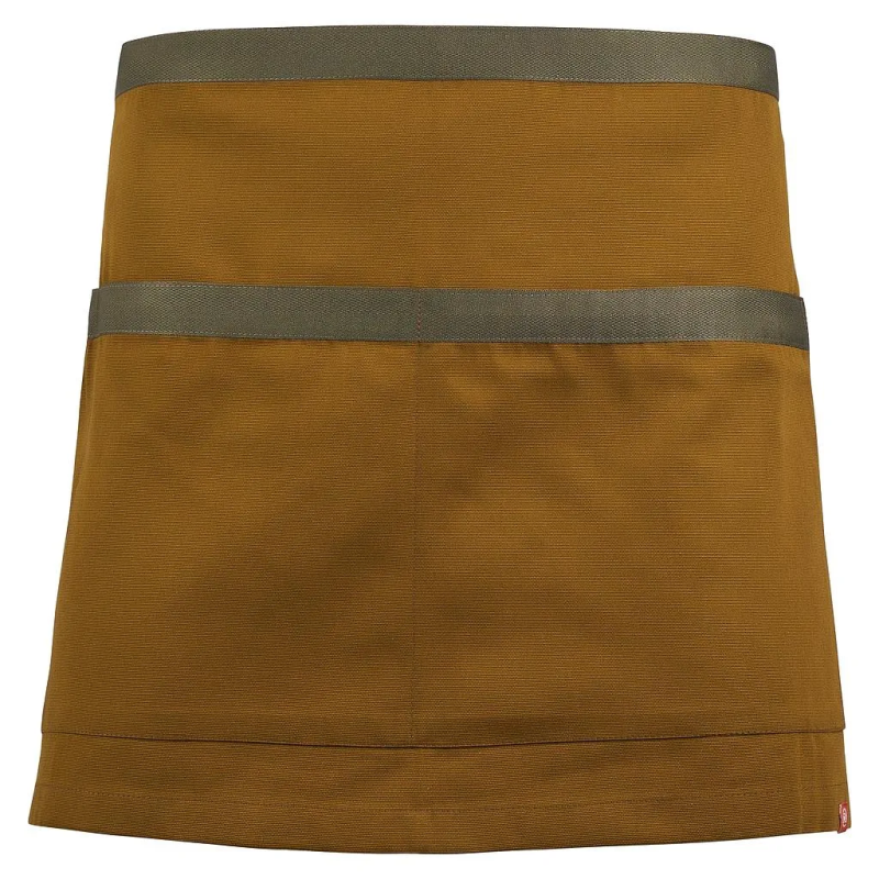 DELANTAL CORTO ALGODÓN MOSTAZA CAMARERO