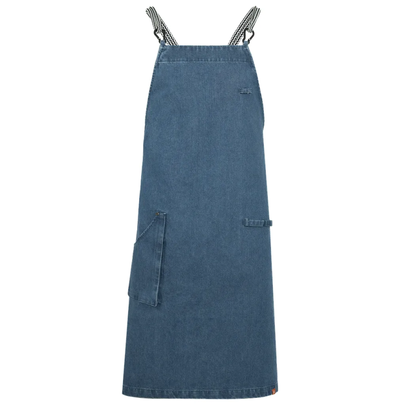 DELANTAL PETO ARNES CRUZADO DENIM CAMARERO