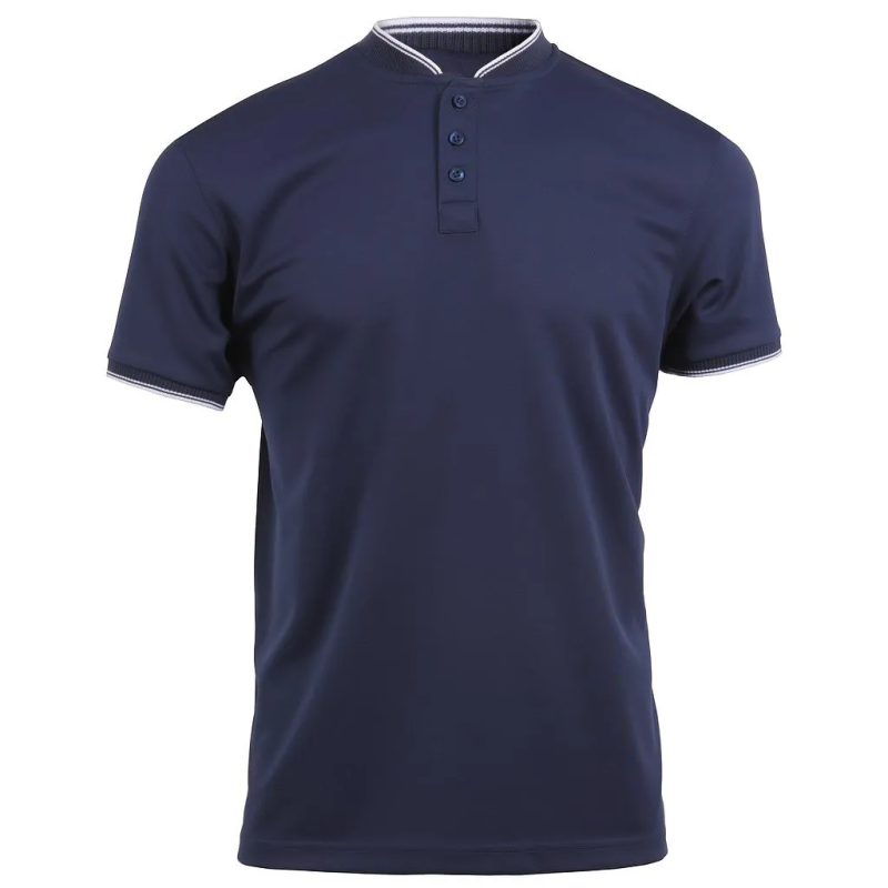 POLO PIQUÉ TRANSPIRABLE MANGA CORTA CUELLO MAO