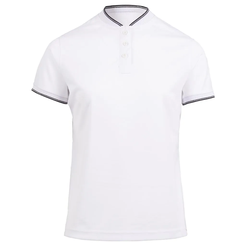POLO TRANSPIRABLE MUJER MANGA CORTA CUELLO MAO