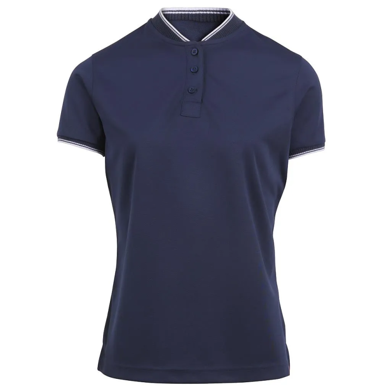 POLO TRANSPIRABLE MUJER MANGA CORTA CUELLO MAO