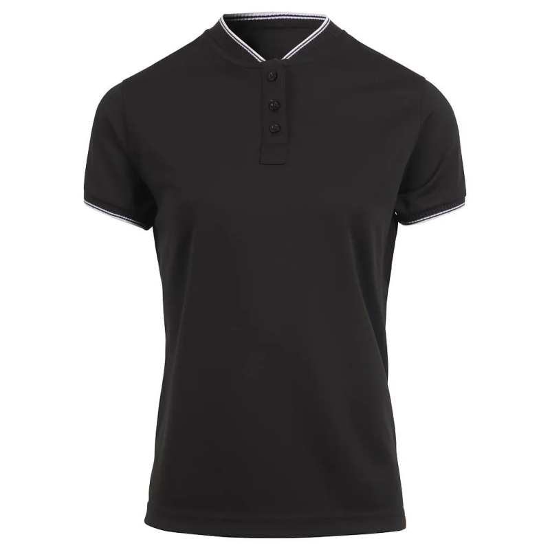 POLO TRANSPIRABLE MUJER MANGA CORTA CUELLO MAO