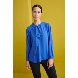 ⭐ BLUSA CUELLO REDONDO ESTILO PAÑUELO | Azules de Vergara