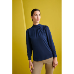 ⭐ BLUSA MANGA LARGA Y CUELLO ALTO | Azules de Vergara