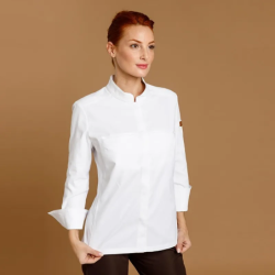 ⭐ CHAQUETILLA COCINA MUJER MICROFIBRA CUELLO MAO | Azules de Vergara