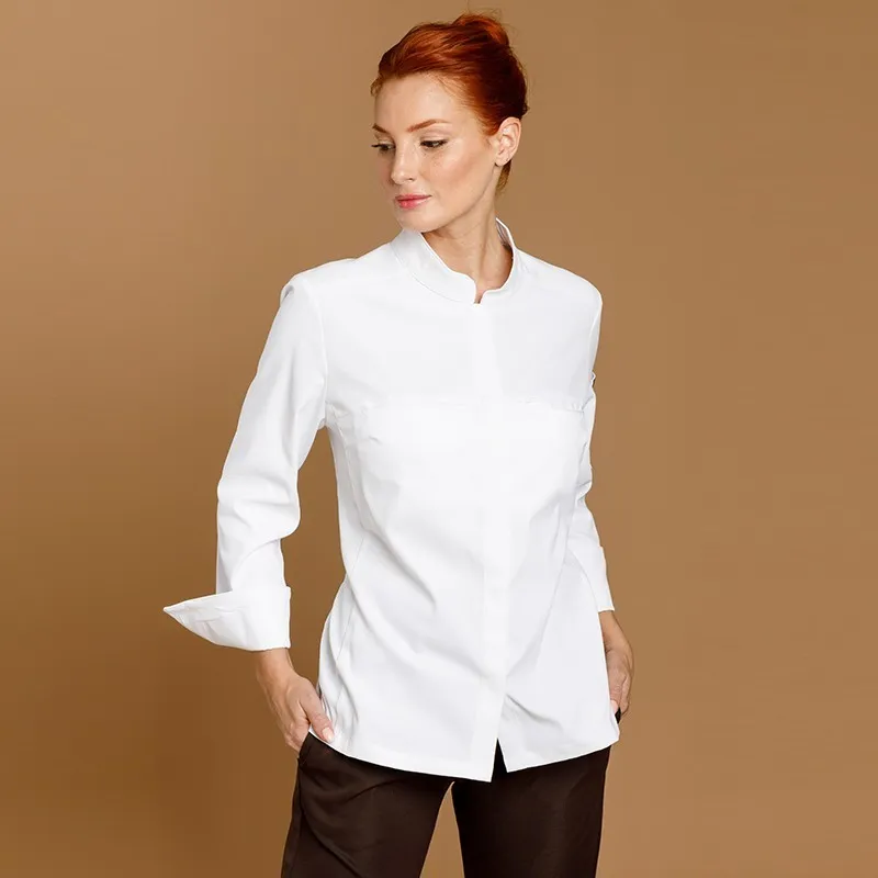CHAQUETILLA COCINA MUJER MICROFIBRA CUELLO MAO