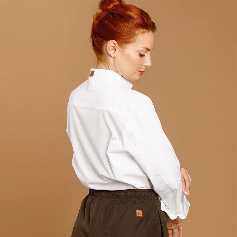CHAQUETILLA COCINA MUJER MICROFIBRA CUELLO MAO