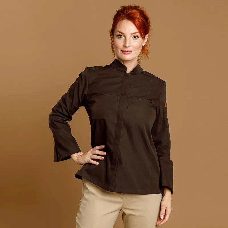 CHAQUETILLA COCINA MUJER MICROFIBRA CUELLO MAO
