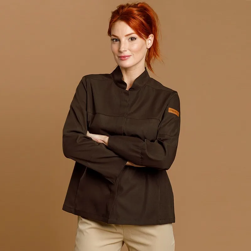 CHAQUETILLA COCINA MUJER MICROFIBRA CUELLO MAO