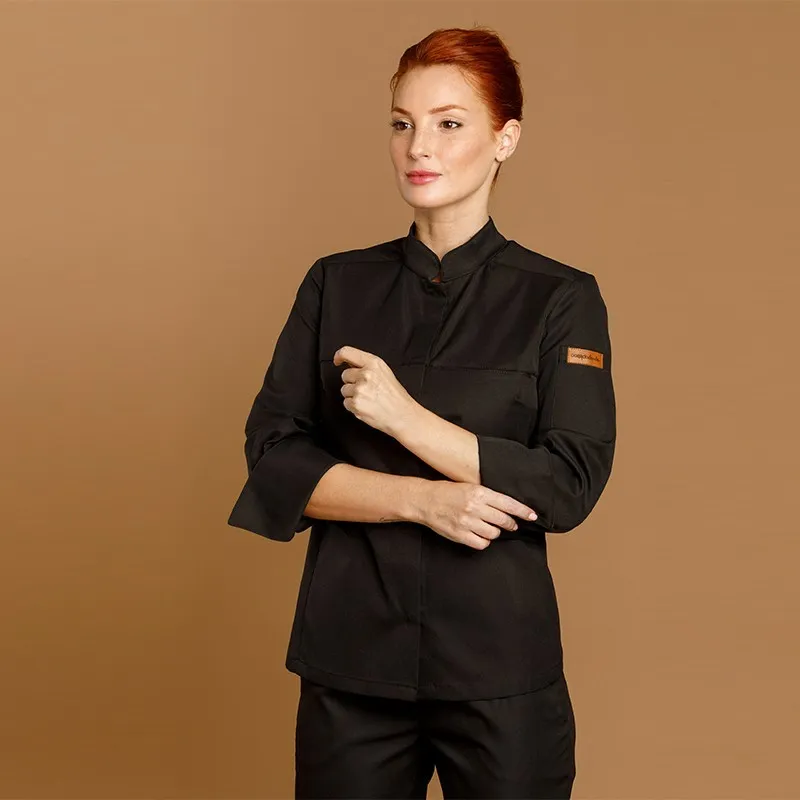 CHAQUETILLA COCINA MUJER MICROFIBRA CUELLO MAO