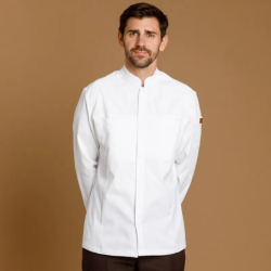 ⭐ CHAQUETILLA COCINA HOMBRE MICROFIBRA CUELLO MAO | Azules de Vergara
