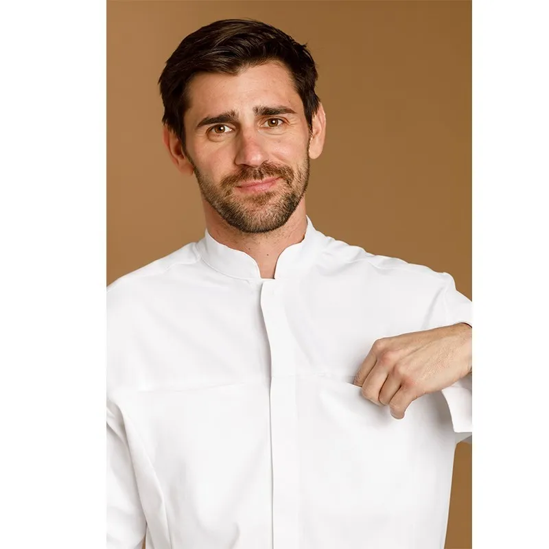 CHAQUETILLA COCINA HOMBRE MICROFIBRA CUELLO MAO