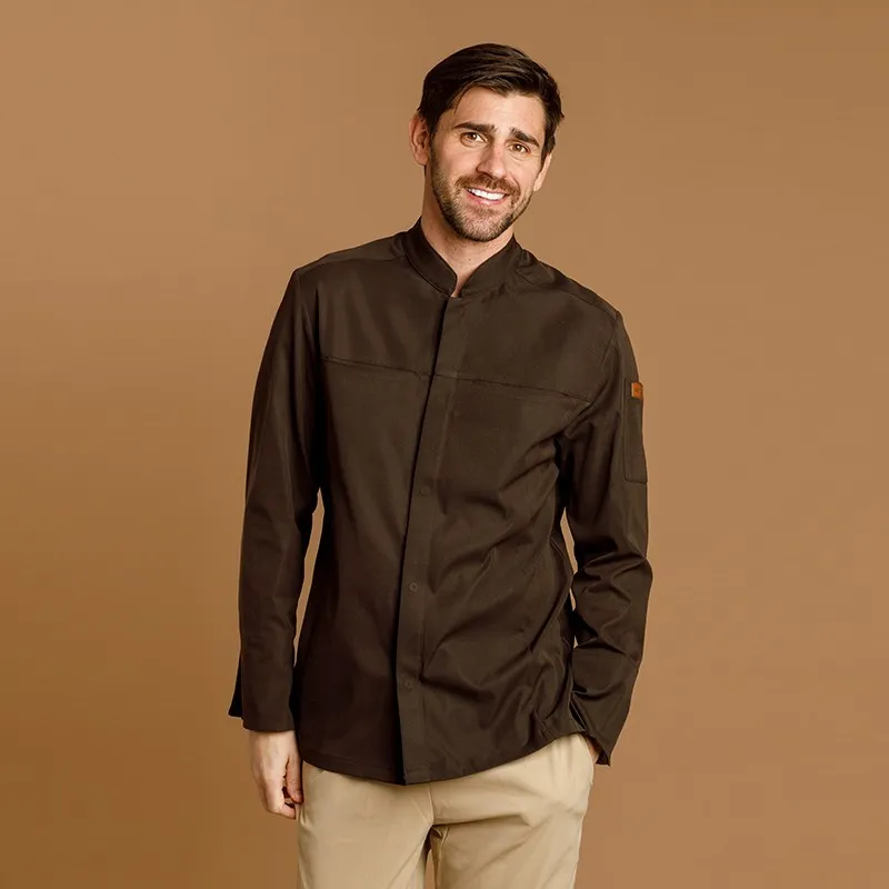 CHAQUETILLA COCINA HOMBRE MICROFIBRA CUELLO MAO