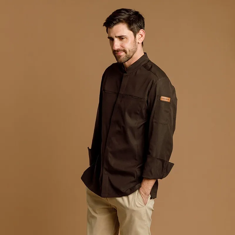 CHAQUETILLA COCINA HOMBRE MICROFIBRA CUELLO MAO
