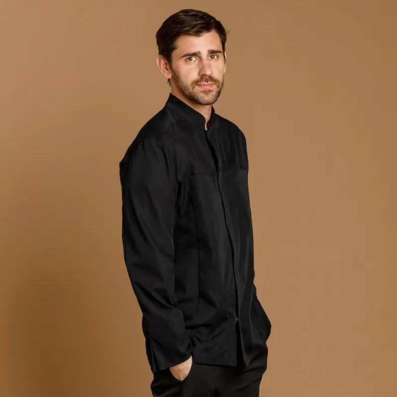 CHAQUETILLA COCINA HOMBRE MICROFIBRA CUELLO MAO