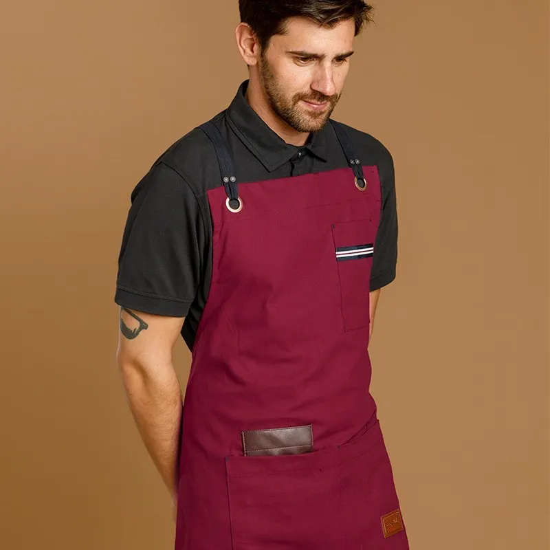 DELANTAL CON PETO TEJIDO DENIM HOSTELERÍA