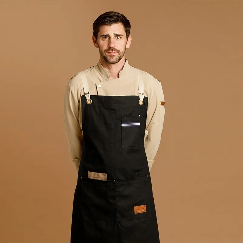 DELANTAL CON PETO TEJIDO DENIM HOSTELERÍA