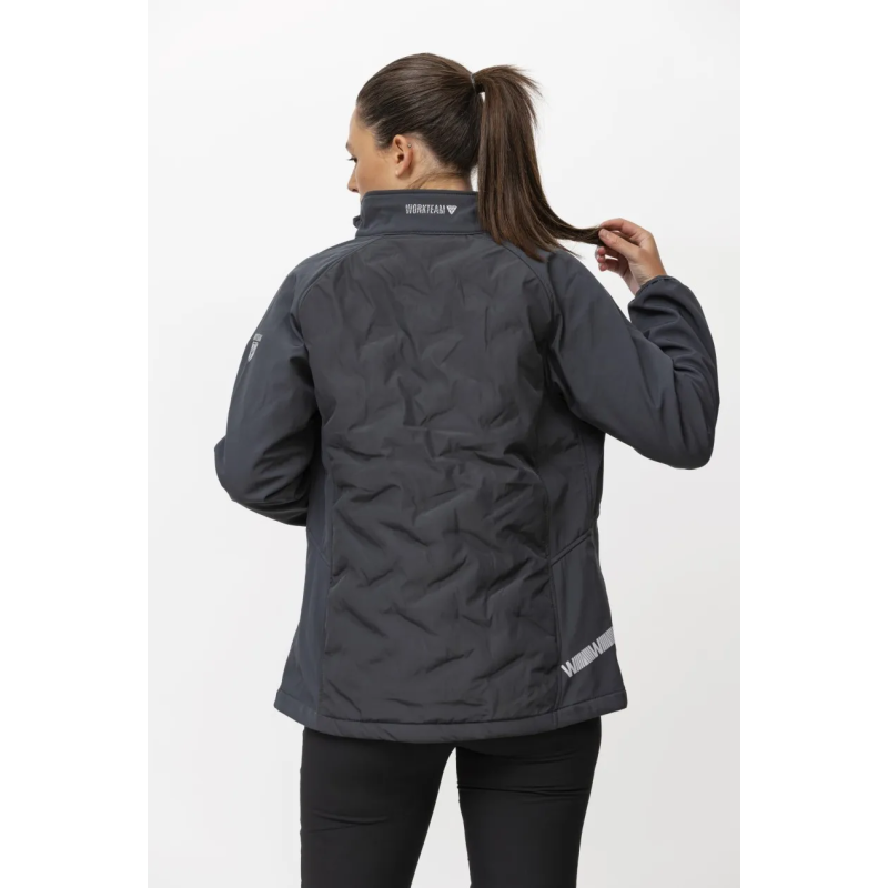 CHAQUETA WORKSHELL ELÁSTICA ACOLCHADA MUJER
