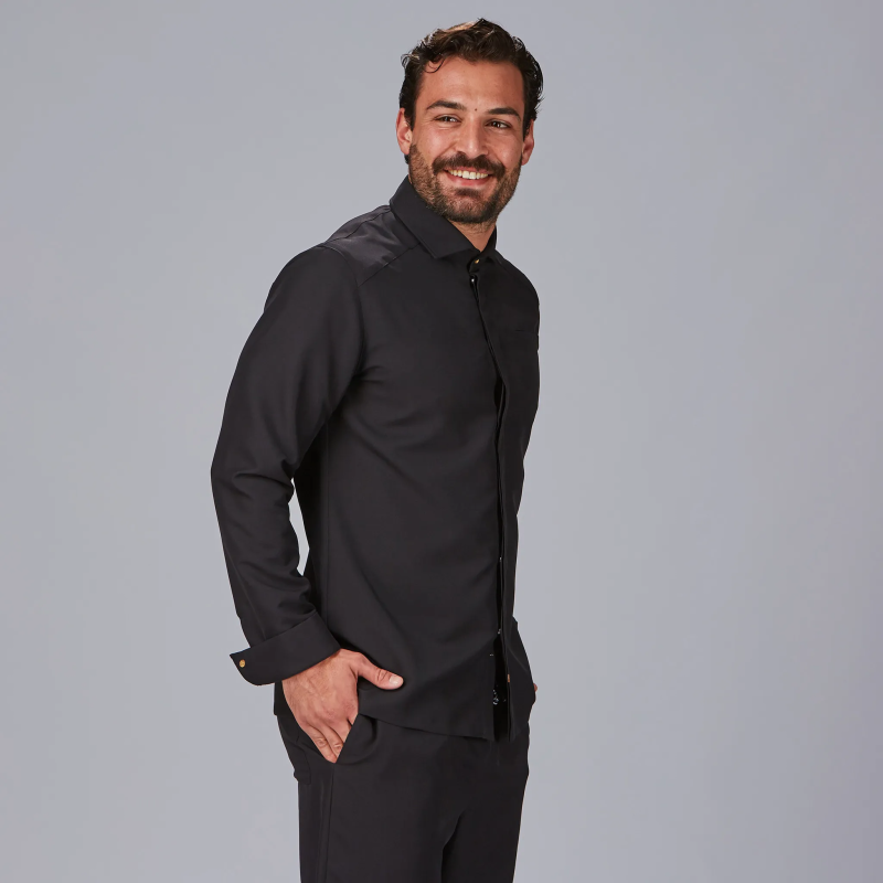 CHAQUETA COCINA CUELLO ITALIANO POL RECICLADO
