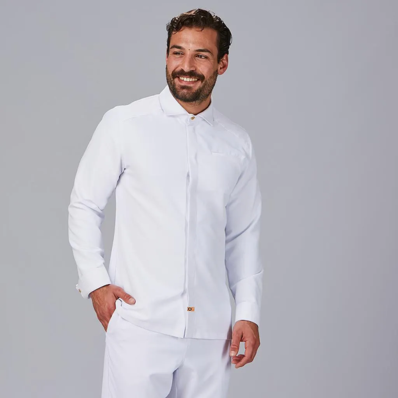 CHAQUETA COCINA CUELLO ITALIANO POL RECICLADO