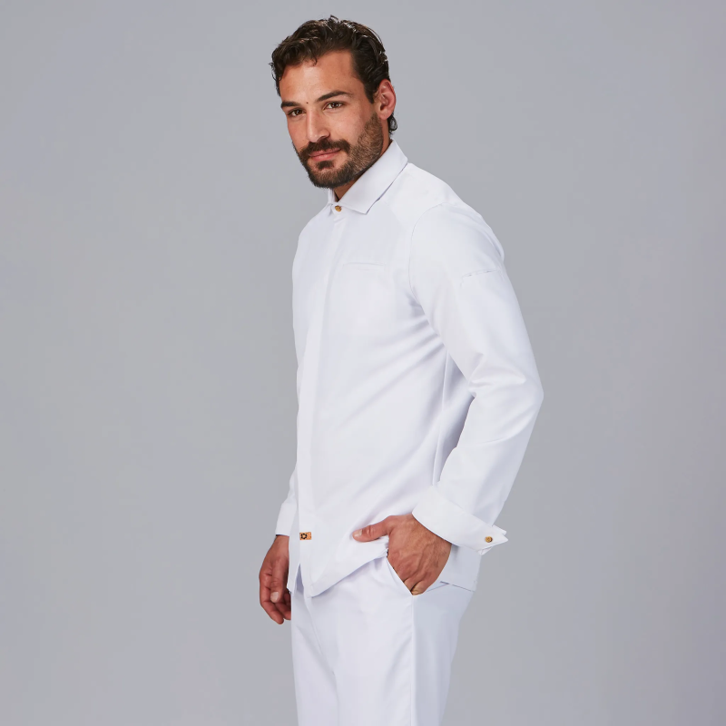 CHAQUETA COCINA CUELLO ITALIANO POL RECICLADO