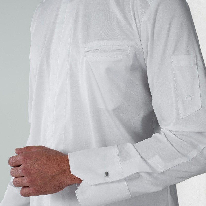 CHAQUETA COCINA CUELLO MAO SLIM FIT