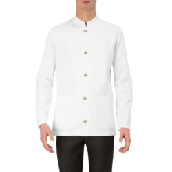 ⭐ CHAQUETA BOTONES CATERING BLANCA ALGODÓN | Azules de Vergara