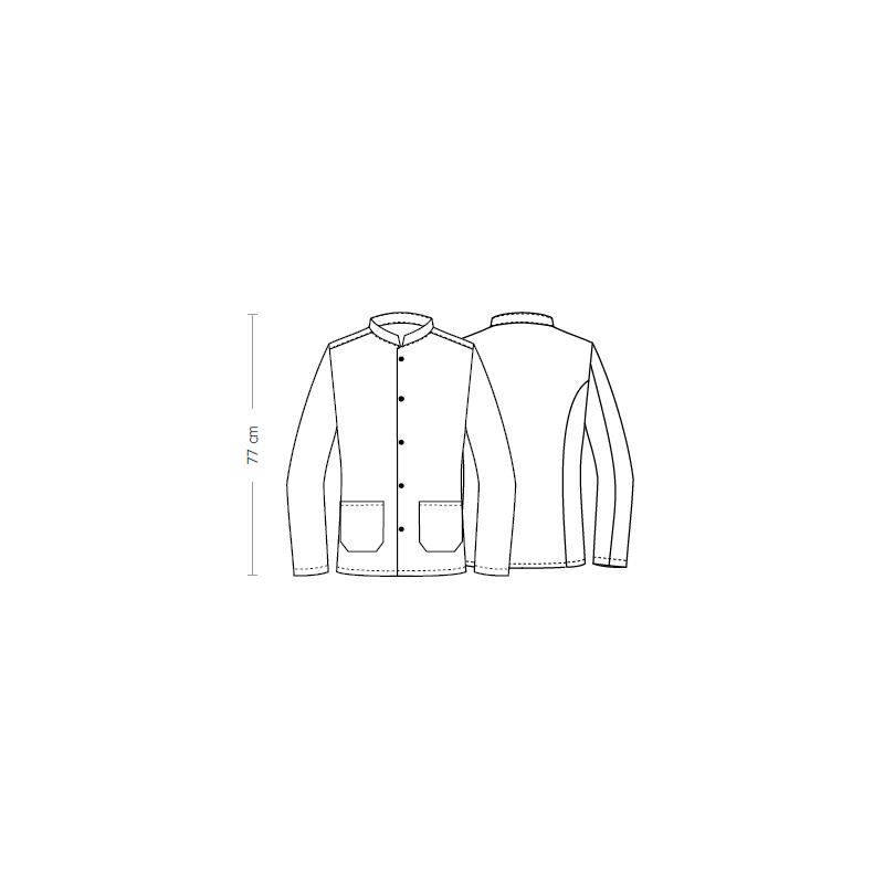 CHAQUETA BOTONES CATERING BLANCA ALGODÓN